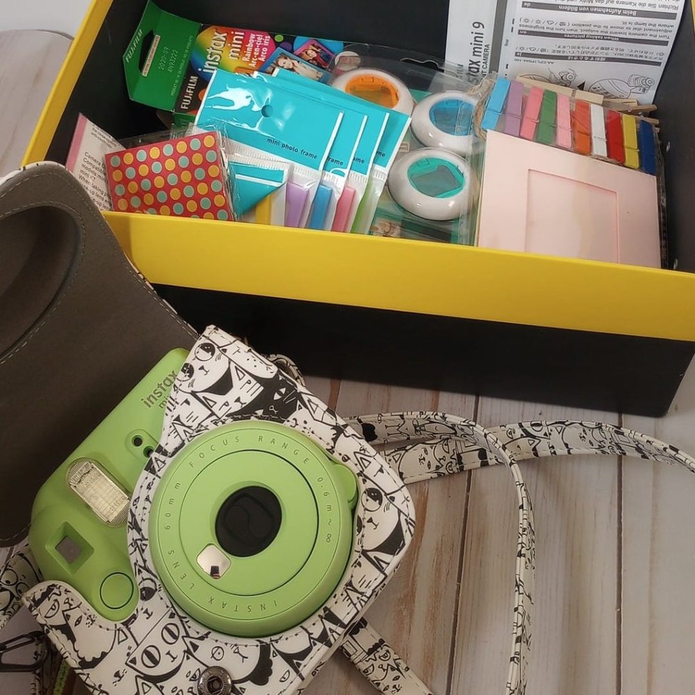 Instax Mini 9 - includes case, film back up & accessories